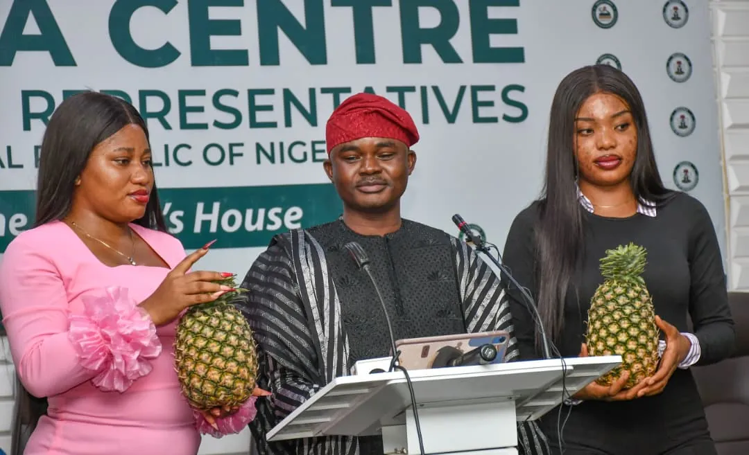 Dr. Segun Alabi addressing the House of Representatives Press Corps